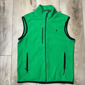 Polo Ralph Lauren Performance Fleece Full Zip Vest Green Size Medium